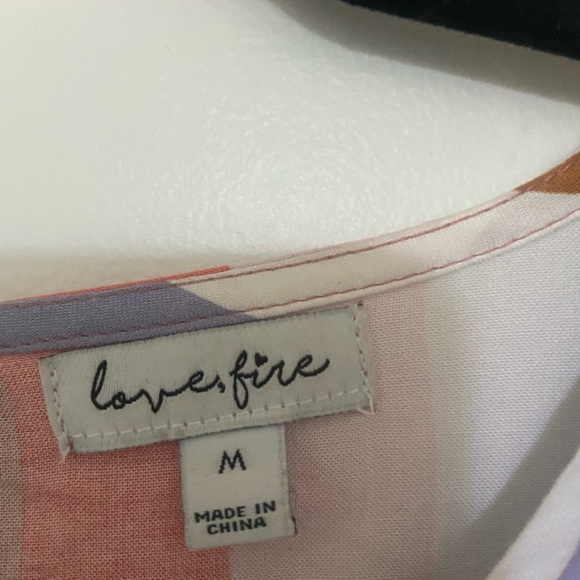 Love Fire Vertical Stripe Long Sleeve Top - Picture 2 of 2